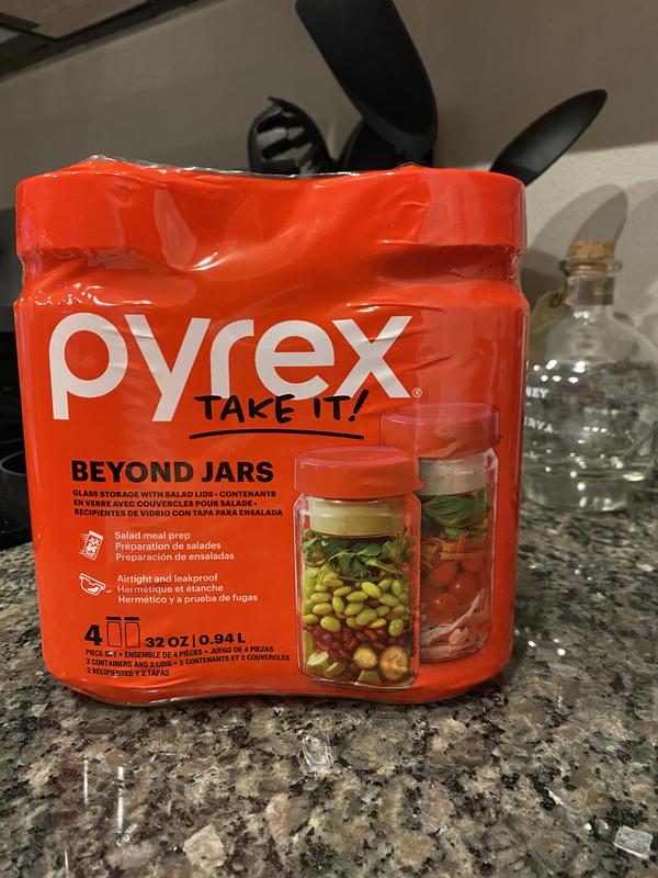Pyrex Beyond Jars 32-oz. Glass Salad Jar Set