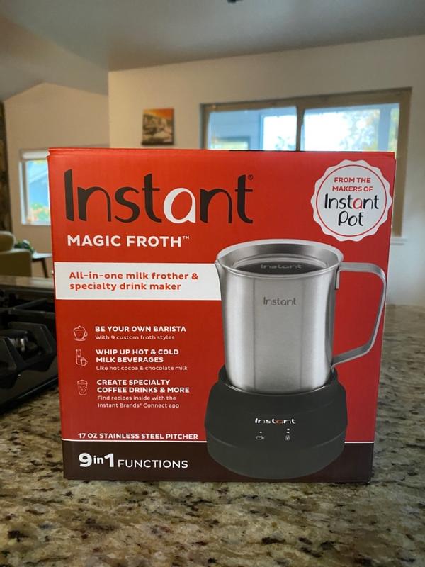Instant Magic Froth 9-in-1 Electric Milk Steamer and Frother, 17oz