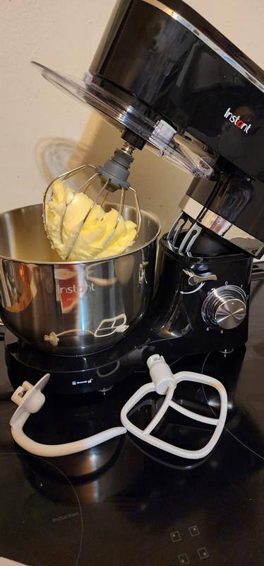 Instant 6.3 Qt Stand Mixer 400W with Whisk, Paddle and Dough Hook  Accessories, Black 