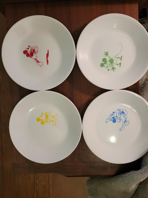 Corelle Disney Mickey Mouse Appetizer Plates 4pk - Chip Resistant Glass  Plates - Microwave & Dishwasher Safe - Fun & Stylish Dinnerware in the  Dinnerware department at