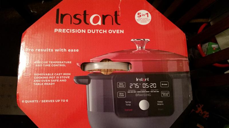 Instant Precision 6-qt Enamel Cast Iron Electric Dutch Oven 