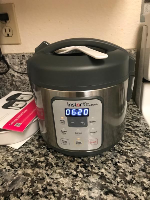 What is the grain to liquid ratio for brown rice in the Instant Pot Zest 8 Cup  One Touch Rice Cooker?