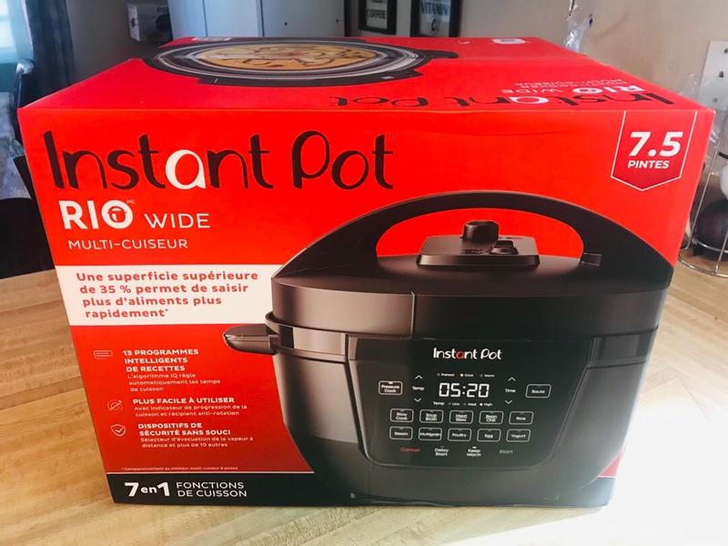 Instant Pot RIO WIDE Plus 7.5Qt 7-in-1 Electric Pressure Cooker &  Multi-Cooker Black 113-1020-01 - Best Buy