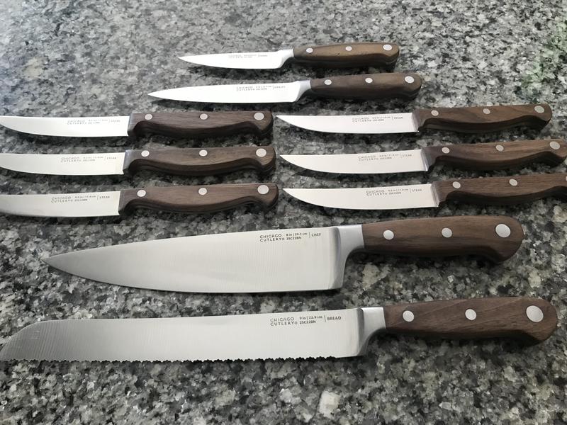 Chicago Cutlery Elston 16 Piece Knife Block Set, Silver