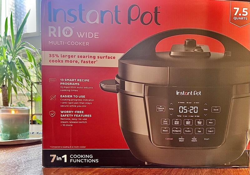 Instant Pot RIO Wide Plus 7.5 Qt Electric Multi-Cooker Pressure