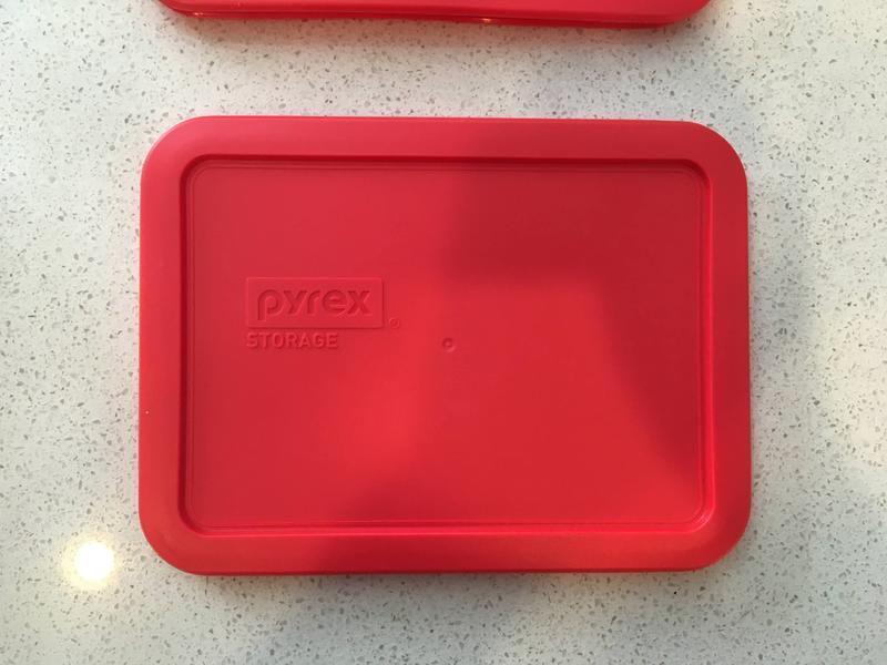 Pyrex Simply Store Glass Rectangular Food Container with Red Lid (3-cup)  3-Cup