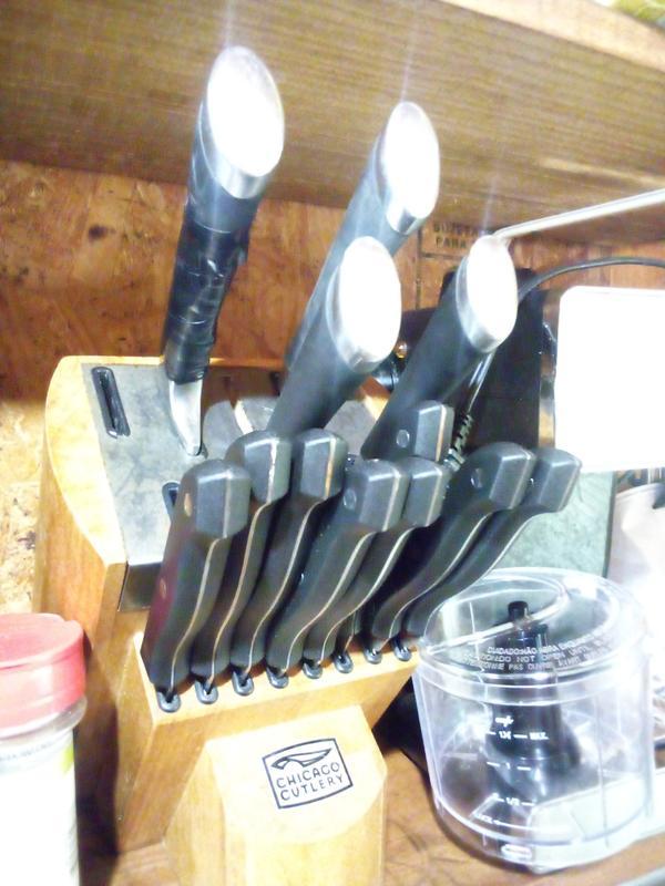 Chicago Cutlery 12 Piece Stainless Steel Knife Block Set With Sharpener