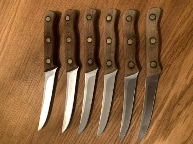 Set of Chicago Cutlery Walnut Tradition 4 Steak Knives 103S Made in USA  for sale online