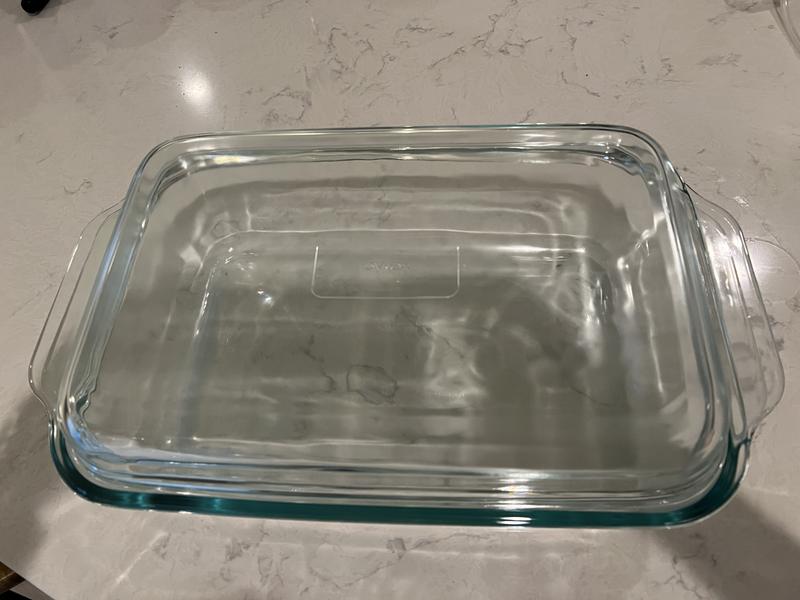 Pyrex Deep 9x13-Inch glass Baking Dish with Lid, Deep casserole Dish, glass Food  container, Oven, Freezer and Microwave Safe, cl