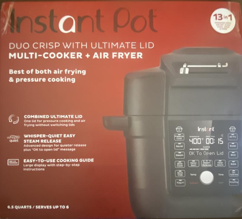 Instant Pot 6.5 Quart Duo Crisp Ultimate Lid with WIFI, 13-in-1 Air Fryer  and