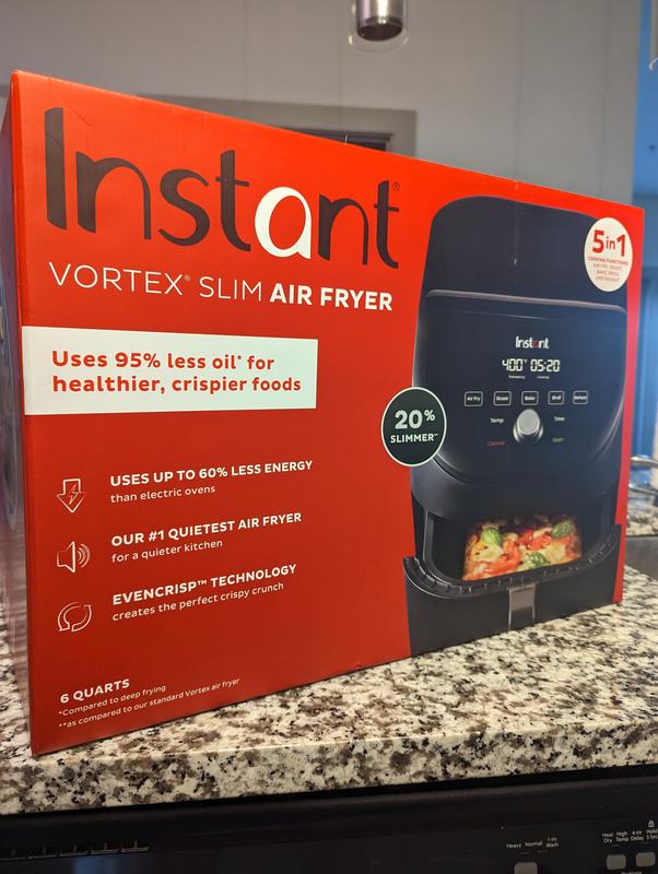 Instant Slim 6QT Air Fryer Oven, From the Makers of Instant Pot, EvenCrisp  Technology, Space Saving, Nonstick and Dishwasher-Safe Basket, Quiet