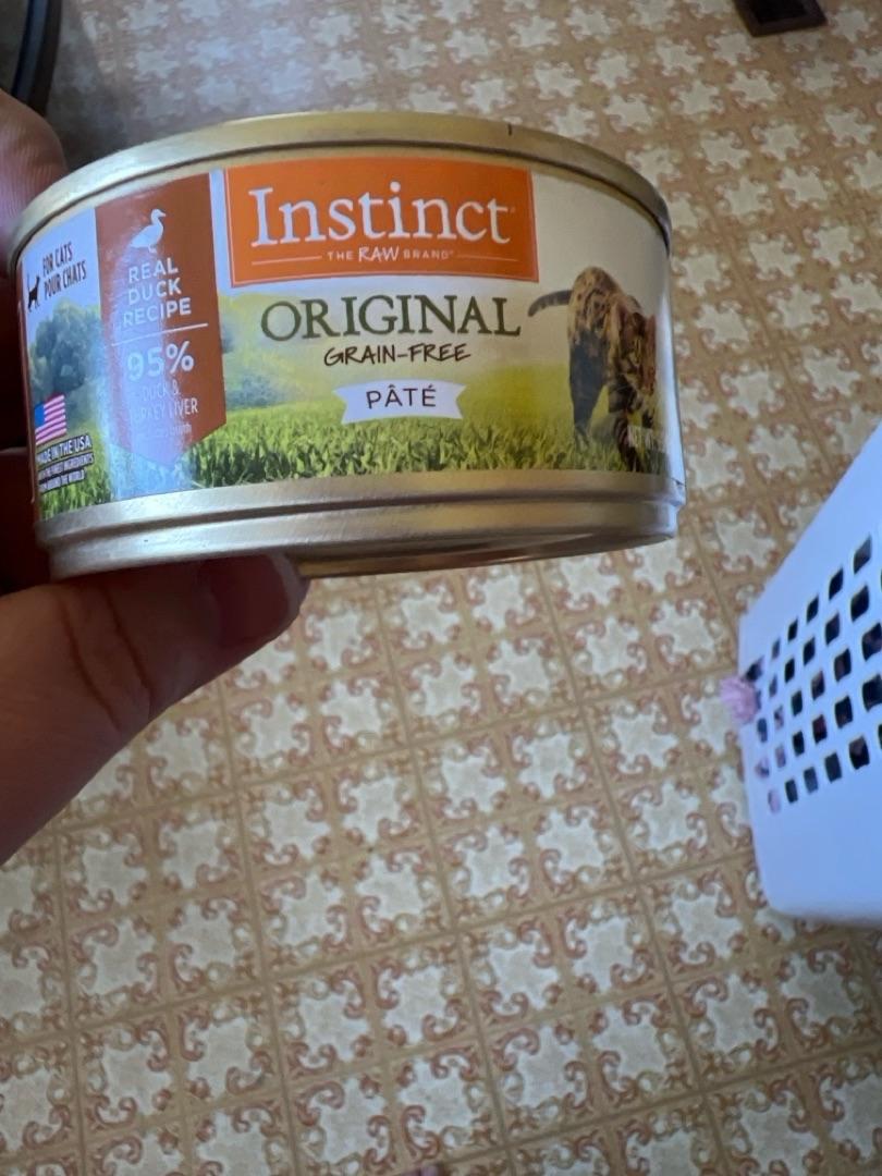 Instinct Original Grain Free Real Duck Recipe Natural Wet Canned Cat Food 3 oz. Case of 24 Petco