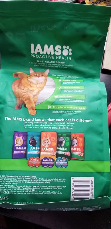 Iams Proactive Health Chicken Senior Dry Cat Food, 7 Lbs. 