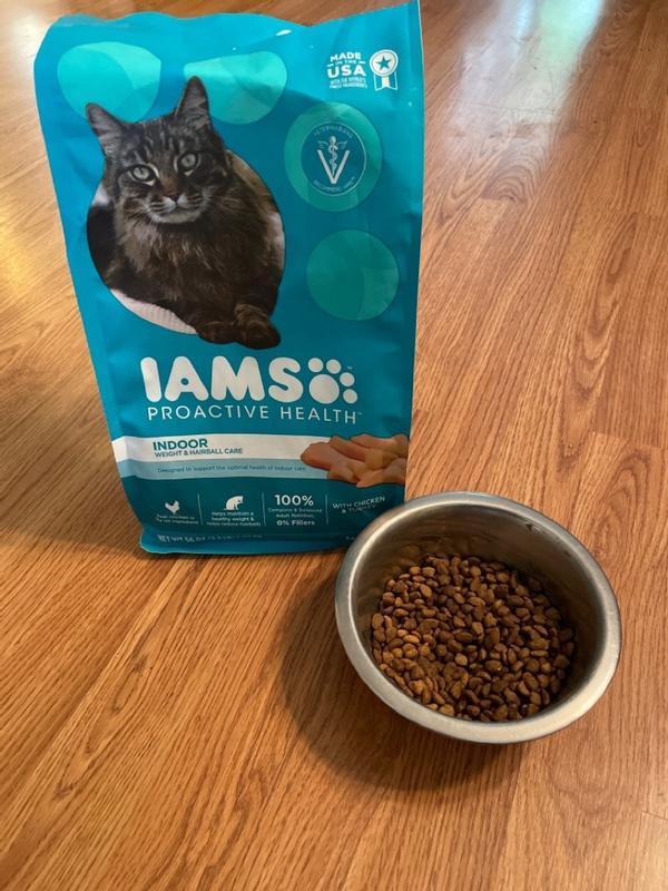 Iams indoor weight outlet and hairball control