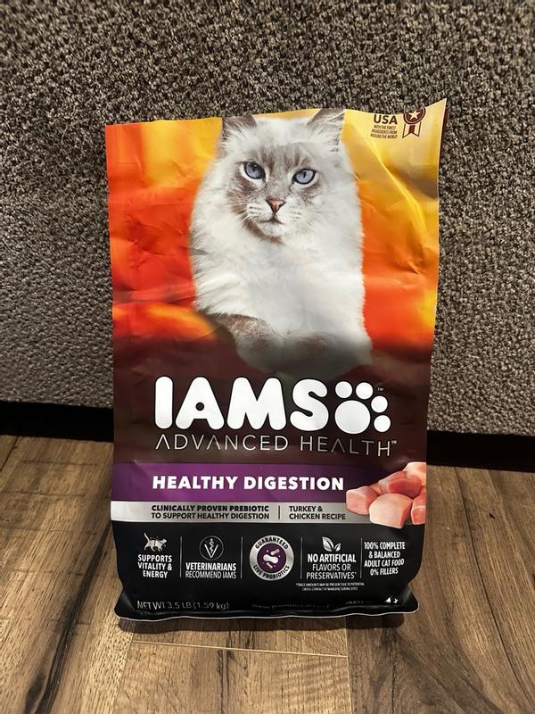 Iams Advanced Health Dry Cat Food Healthy Digestion Turkey Chicken 3.5 lbs