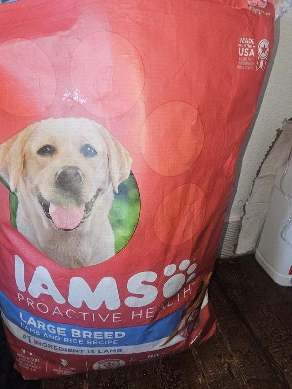 IAMS PROACTIVE HEALTH Large Breed Adult Dry Dog Food Lamb Rice Recipe 15 lb. Bag