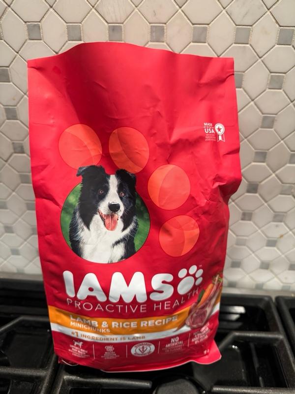 IAMS PROACTIVE HEALTH Minichunks Adult Dry Dog Food Lamb Rice