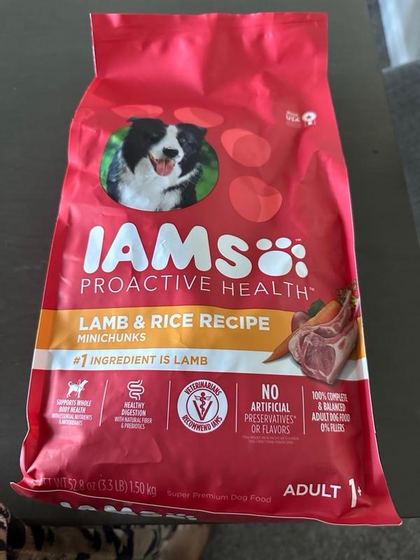 IAMS PROACTIVE HEALTH Minichunks Adult Dry Dog Food Lamb Rice