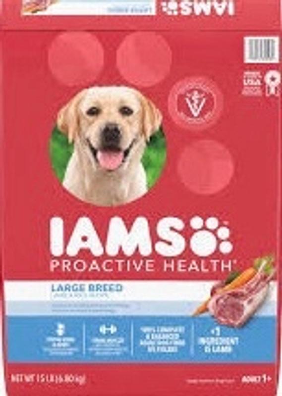 IAMS PROACTIVE HEALTH Large Breed Adult Dry Dog Food Lamb Rice Recipe 40 lb. Bag