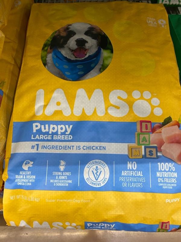 Iams dog food puppy large breed hotsell