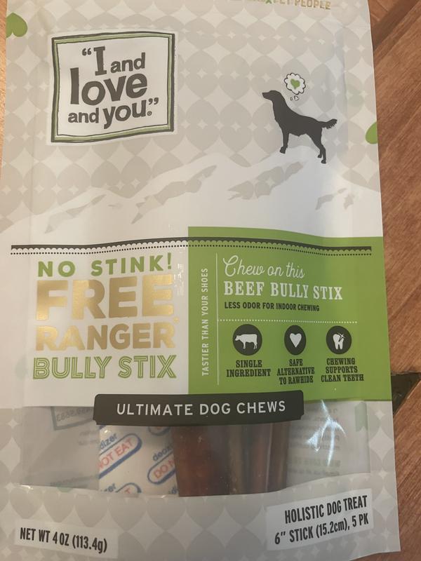 I and Love and You Grain Free Free Ranger No Stink Bully Stix Dog Treats