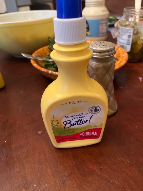 I Can't Believe It's Not Butter! Cooking Spray, 12 oz Bottle (Shelf-Stable)