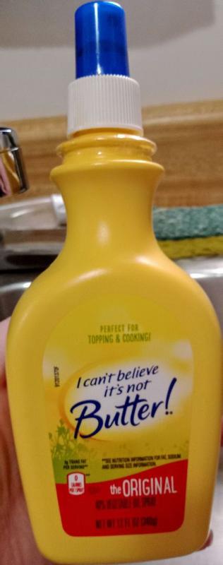 I Can't Believe It's Not Butter! Cooking Spray, 12 oz Bottle (Shelf-Stable)