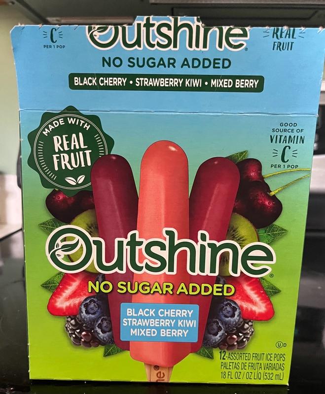 Outshine No Sugar Added Black Cherry, Strawberry Kiwi & Mixed