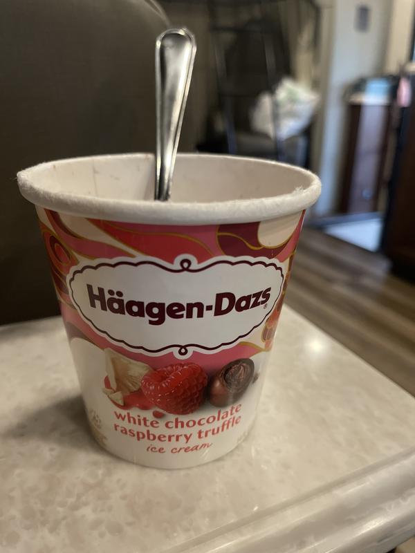 Haagen-dazs White Chocolate Raspberry Truffle Ice Cream - 14oz