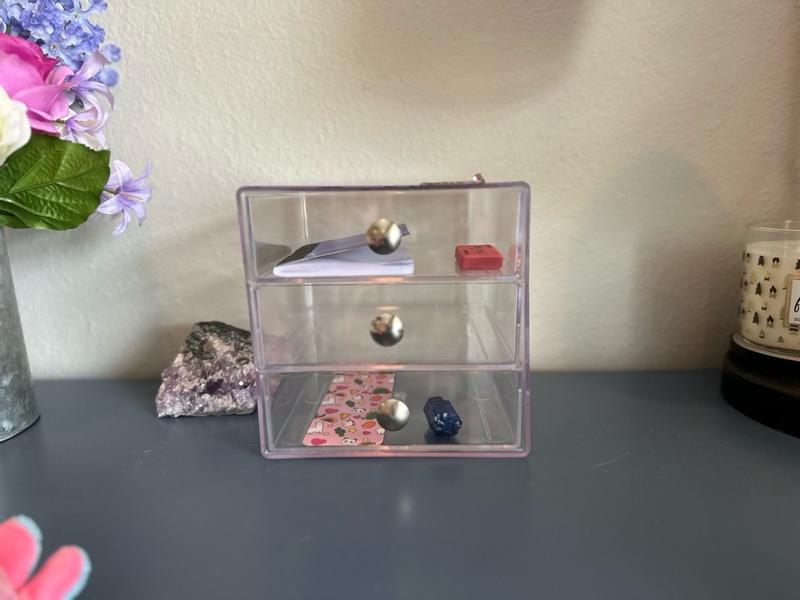 Customer photo for "Cute acrylic drawer set"