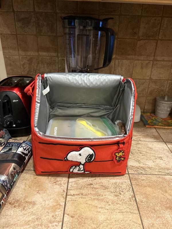 Snoopy Catch Em Childs Tackle Box Bag Tote Zip Woodstock Peanuts