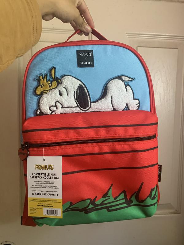 Peanuts Snoopy Backpack 10 Can Cooler Bag New Snoopy Mini Convertible Backpack Cooler | Igloo main image 3