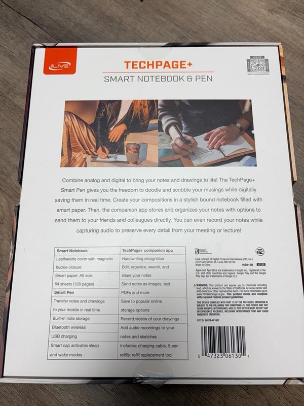 iLive TechPage Smart Notebook with Smart Pen e-Reader case 6 -Pack in ...