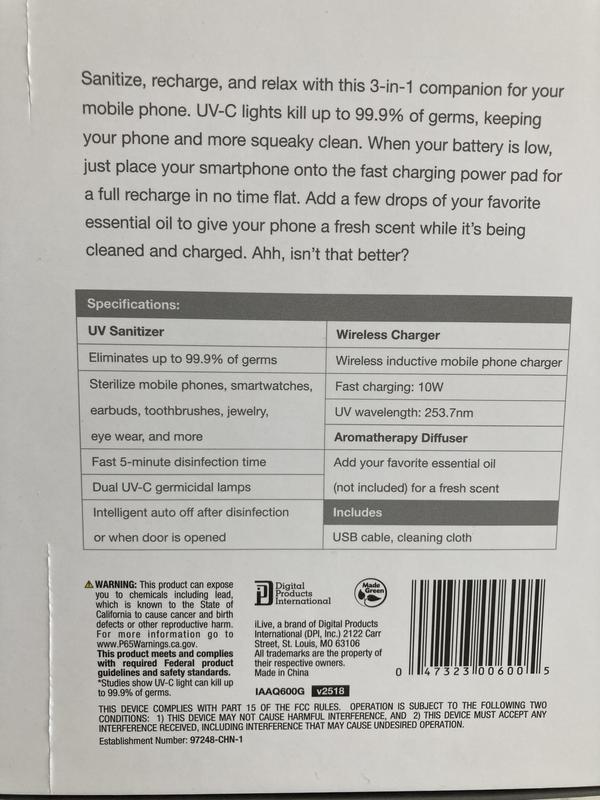 Specifications claim (10W) fast charging