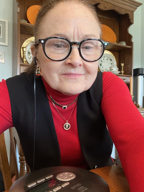 Practicing my music with my anti-skip personal CD player--want to get my performance perfect!