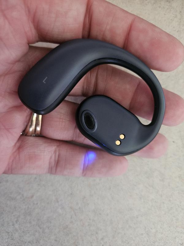 Clear truly wireless open ear earbuds