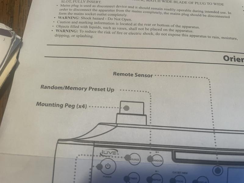 iLive Radio Bluetooth debajo del gabinete (FM) reproductor de CD y MP3,  USB, entrada AUX, sistema de música inalámbrico con temporizador de cocina