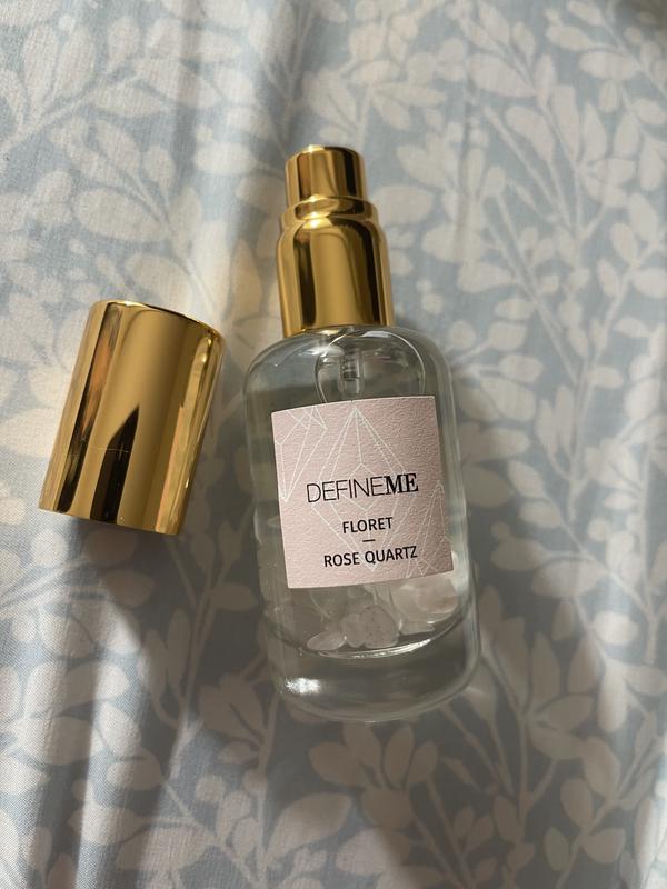 Defineme Fragrance Floret Rose Quartz Crystal Infused Perfume Mist