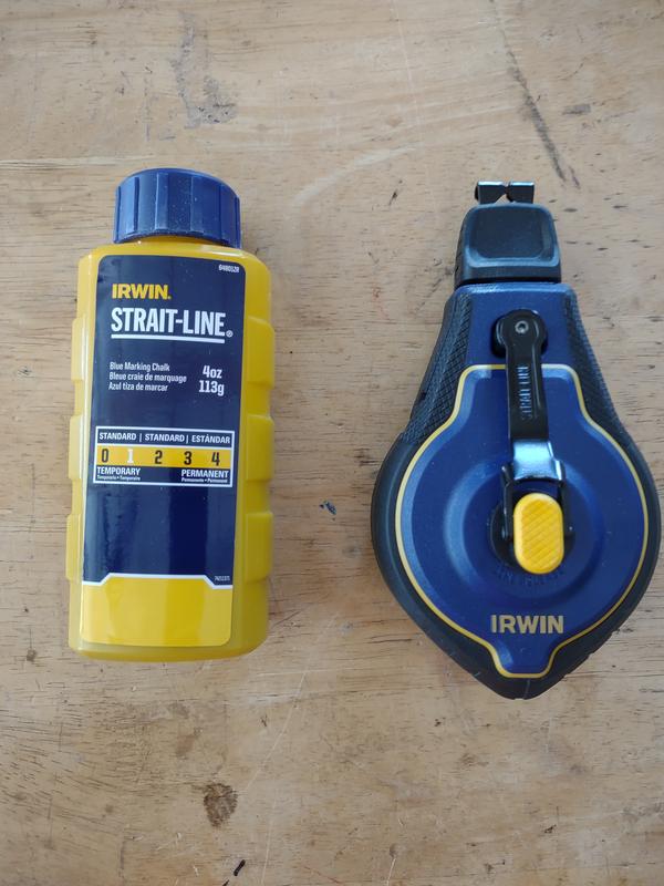 Vintage Irwin Strait-Line Chalk Line Reel with BLUE Chalk - Made