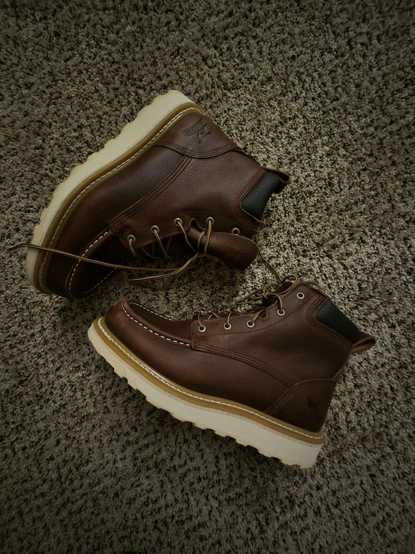 Irish Setter 83605 Work Boots Brown Leather Moc Toe Men’s Size 13 Oil Resist Irish Setter 83605 Ashby Brown Work Boot Electrical Roofing  main image 4