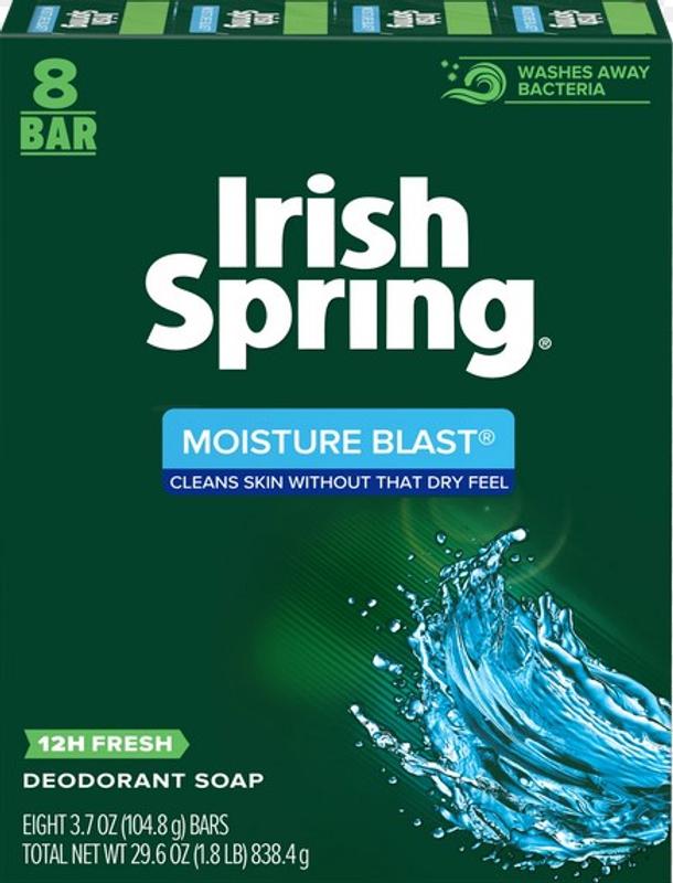 Irish Spring Bar Soap for Men, Original Clean Deodorant Bar Soap, 3.7 oz, 12 Pack
