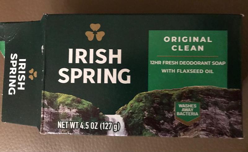 Irish Spring Original Clean Deodorant Bar Soap for Men, 3.2 oz, 2 count