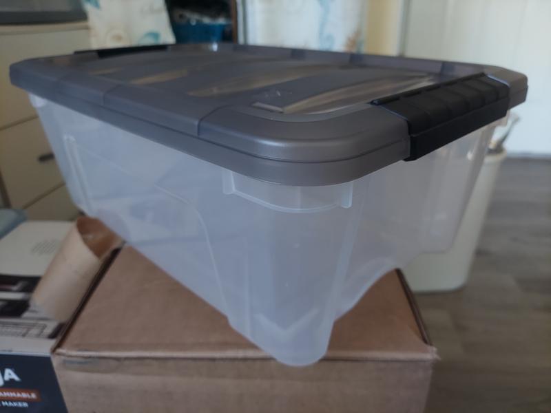 IRIS Stack and Pull Medium 3-Gallon s (12-Quart) Clear Weatherproof ...