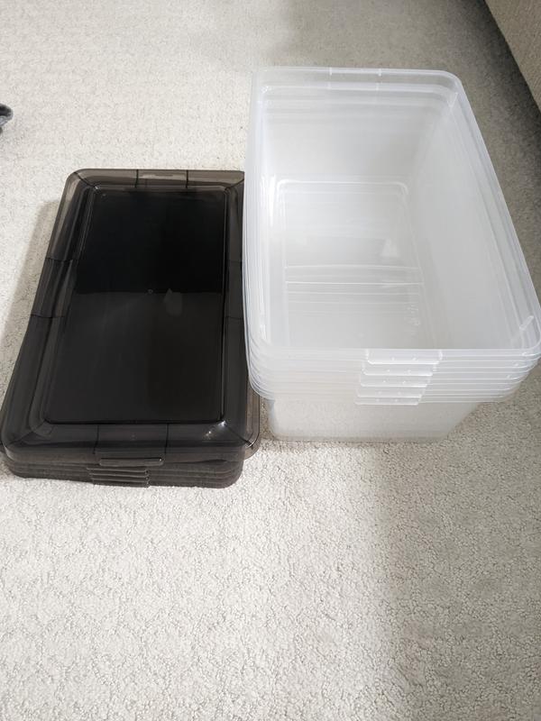 Dropship 2 Pack Collapsible Storage Bins With Lids, Clear Plastic Foldable Storage  Box, Stackable Storage Containers For Organizing, White to Sell Online at a  Lower Price