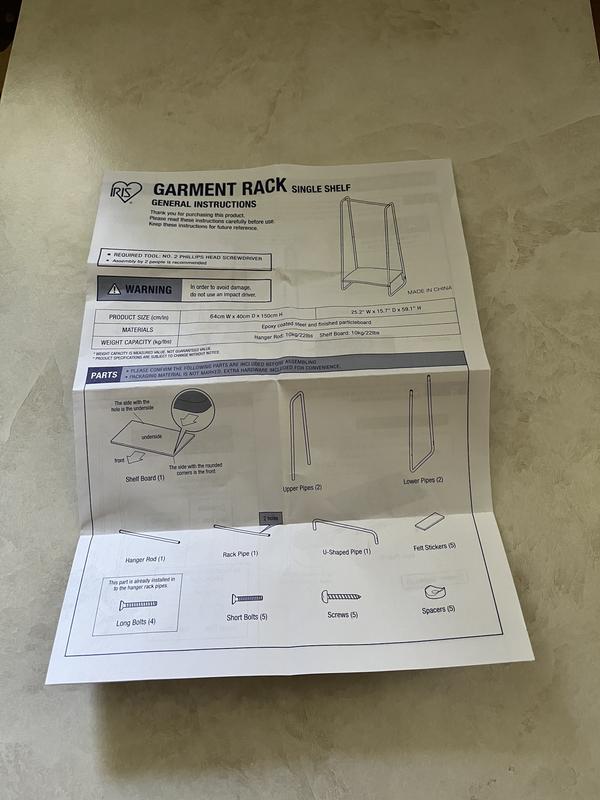 Instructions and marble shelf