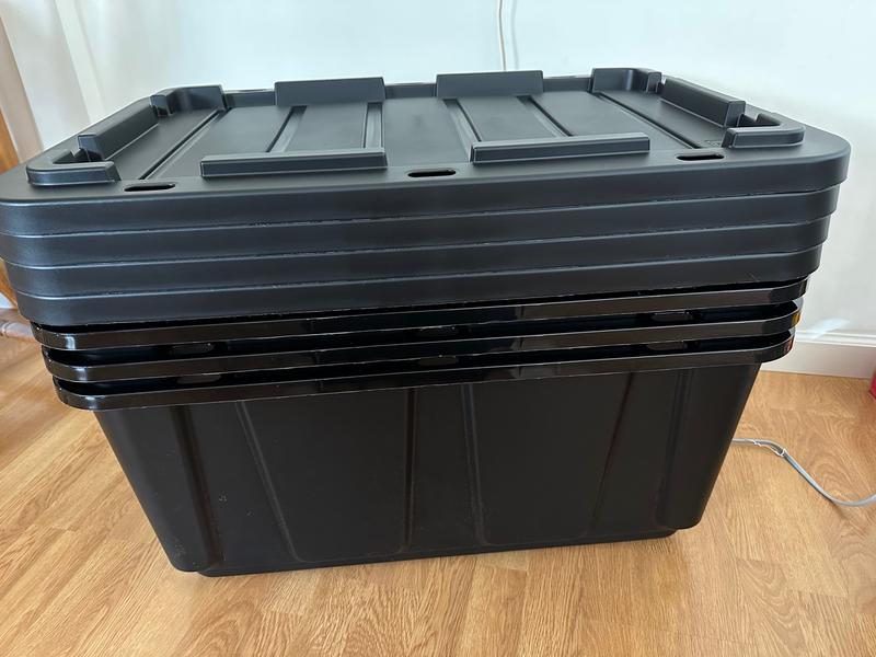 27gallon Storage Box, Heavy Duty Storage Box, Stackable Plastic 27 Gallon  Tough Storage Tote - China Storage Box, 27 Gallon Tough Tote