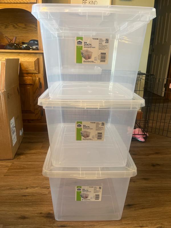 Project Source 6 -Pack Medium 14.5 -Gallons ( 58 -Quarts ) Clear ...