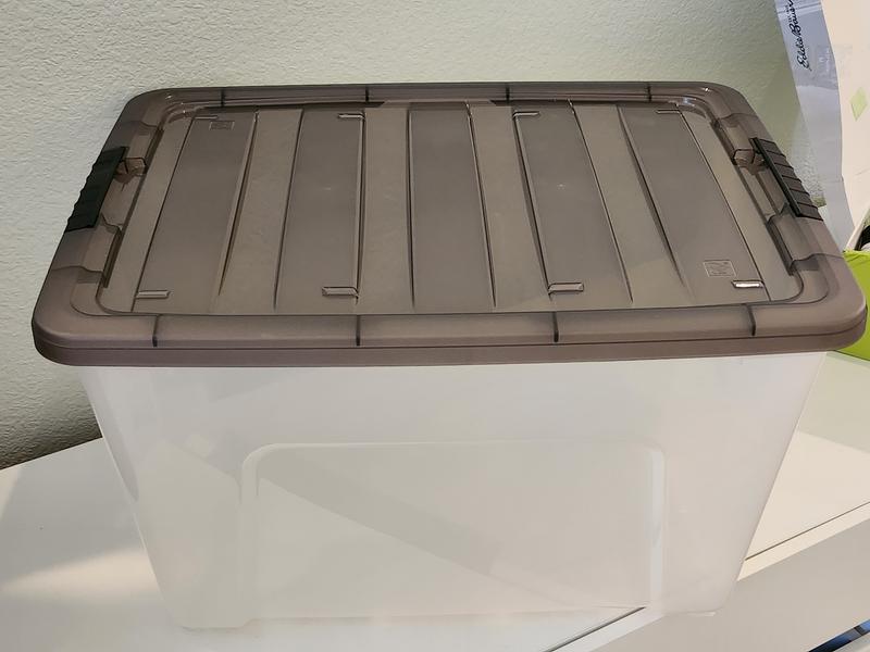 IRIS 53.5qt Stack and Pull Plastic Storage Bin