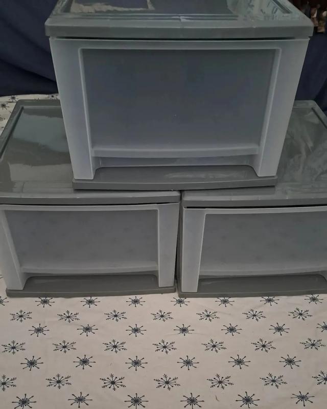 The Container Store Tint Stacking Drawer - Gray - 15-3/4 x 19-3/4 x 8-1/8 H - L (Large)