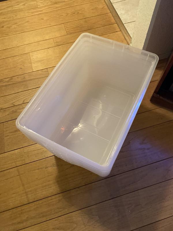 IRIS USA 58 Qt. (14.5 gal.) Snap Top Plastic Storage Box with Lid